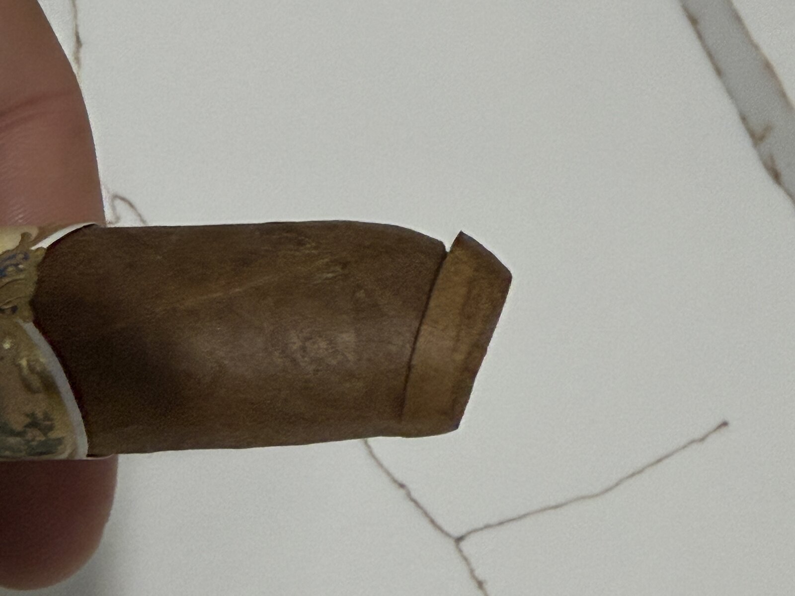 Close-up of the triple cap on the head of the Mi Amor before cutting